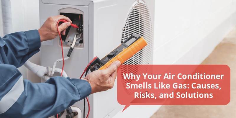 air conditioner smells like gas