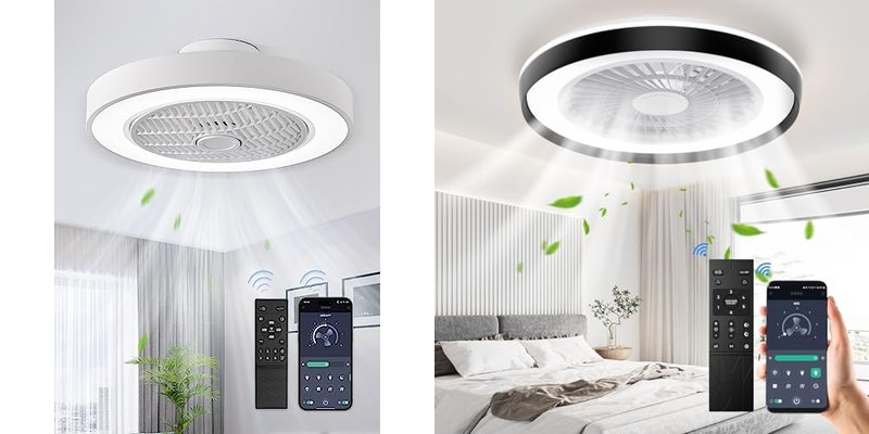 Enclosed Ceiling Fans With Lights and Remote Control for Safe Indoor Use