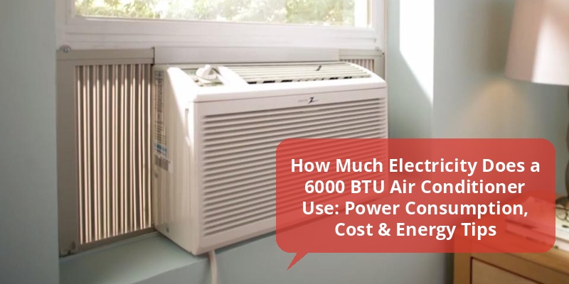 how much electricity does a 6000 btu air conditioner use